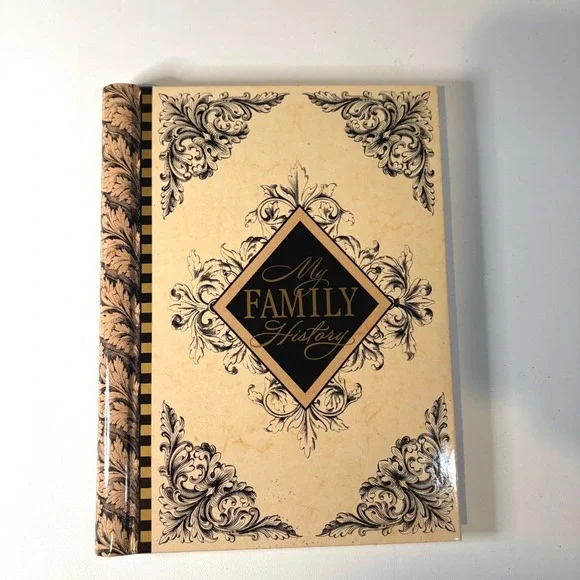 My Family History Guided Journal Spiral Bound Memory Book Vintage Style Heritage