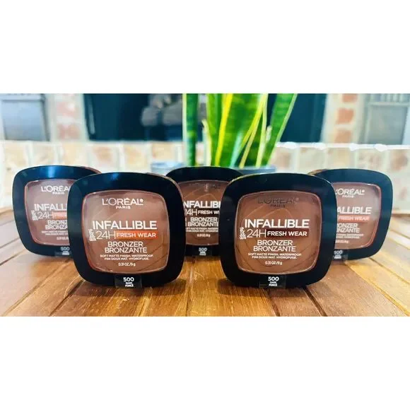 5- L'Oreal Infallible 24hr Bronzer Fresh Wear, 500 Dark Fonce, Soft Matte Finish