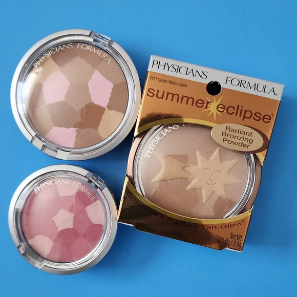 Physicians Formula 3 Piece Bundle Lot Healthy Glow /Radiant Bronzer Powder Blush