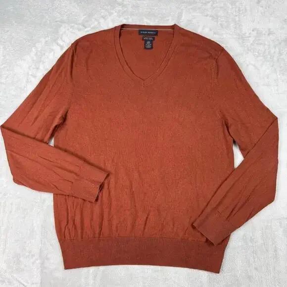 Banana Republic Sweater Luxury Blend V-Neck Cashmere Cotton Silk Size L Casual