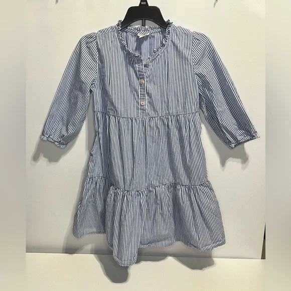 Crewcuts Blue and White Striped Dress Girls Size 8