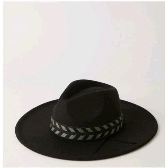 Free People Kimi Rancher Hat Black OS NWOT