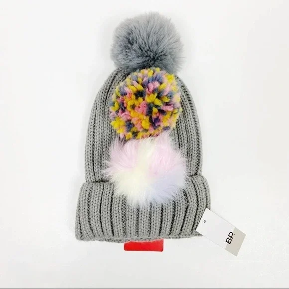 BP Beanie with 3 Interchangeable Poms