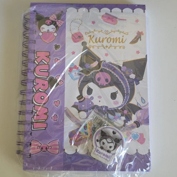 Kuromi Notebook Journal and Eraser Pack
