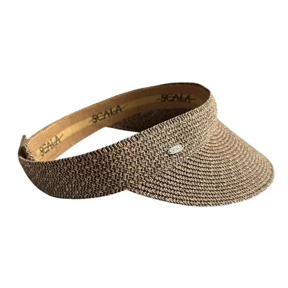 SCALA Brown and Black Adjustable Packable Visor
