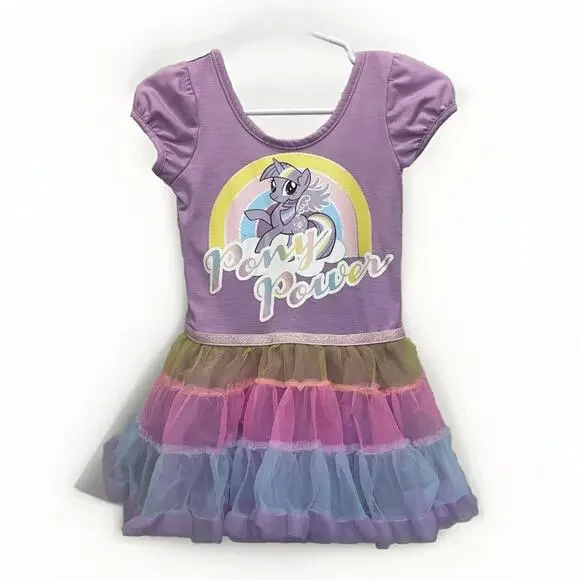 H&M x Hasbro | My Little Pony Sparkle Rainbow Tutu Dress 18-24 Months Purple