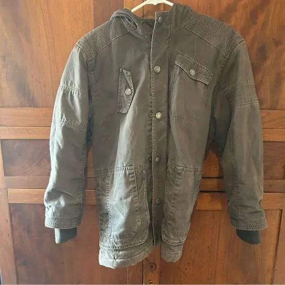 Old Navy coat jacket zip up and snap size Large 10-12