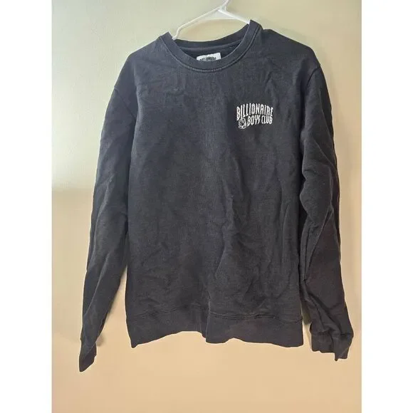 Billionaire Boys Club Y2K Sweatshirt Logo Black Crew Neck Men's Size XL