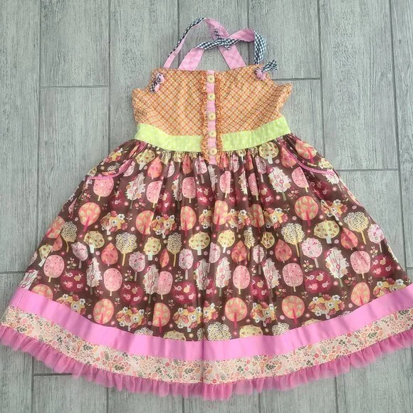 Matilda Jane Girls Multicolor Patchwork Halter Dress Size 12