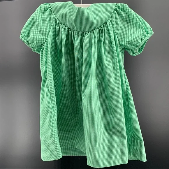 Petit Ami dress - 24 mo - green/white  checkered