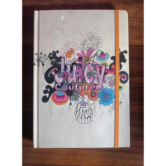RARE 2011 Juicy Couture Groovy Juicy Notebook Sketchbook Unlined Vellum 7x10
