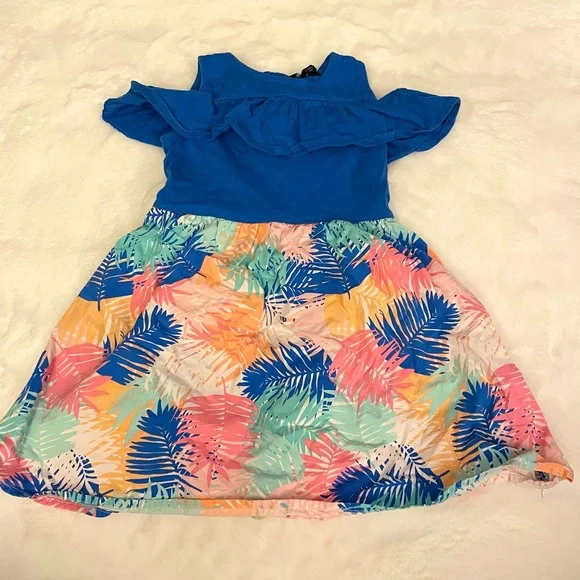 Nautica Girl’s Tropical Summer Cold Shoulder Dress