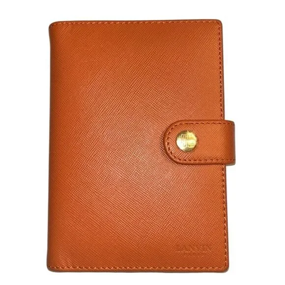 Lanvin Orange Agenda Wallet Notebook