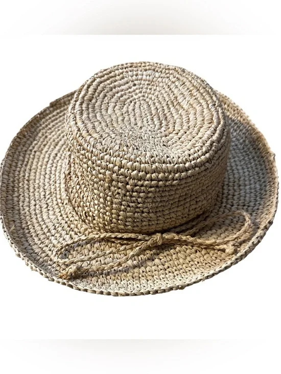 Scala Woven Straw Sun Hat with Bow