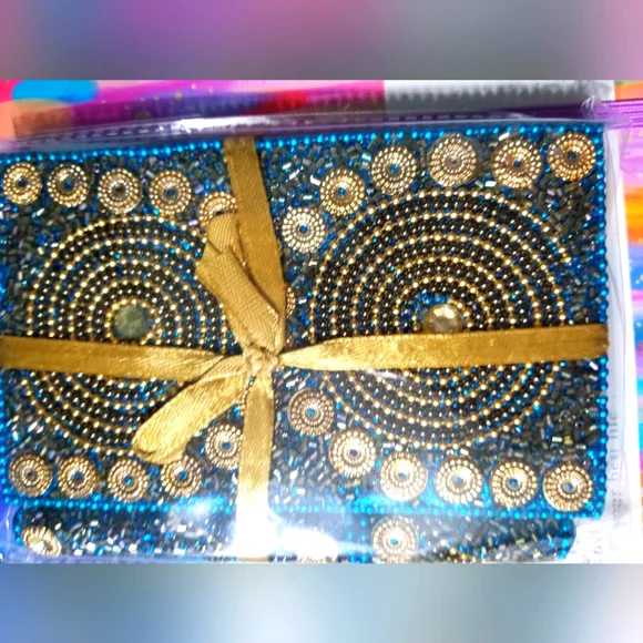 Bedazzled beaded journal with pen set