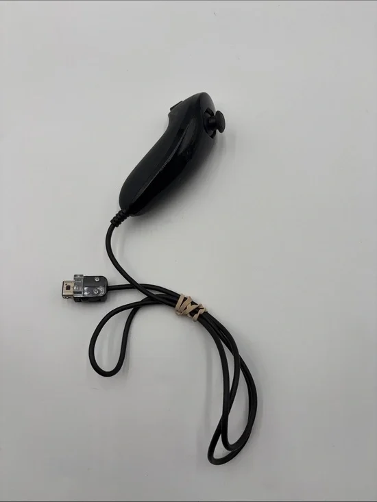 Used OEM BLACK Nunchuck Controller RVL-004 NINTENDO WII / U Official