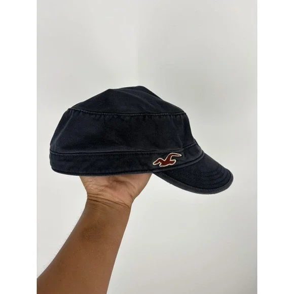 VTG Y2k Hollister Women's Military Cadet Hat Navy Blue Distressed One Size Mall