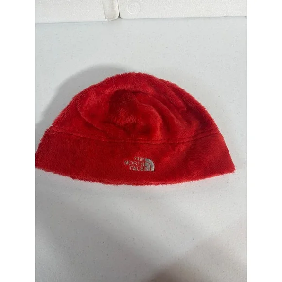The North‎ Face Fuzzy Fleece Beanie Hat Red Unisex S/P-M/M