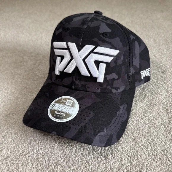 PXG New Era 9TWENTY Hat Black Camo Adjustable Golf Baseball Cap Polyester Womens
