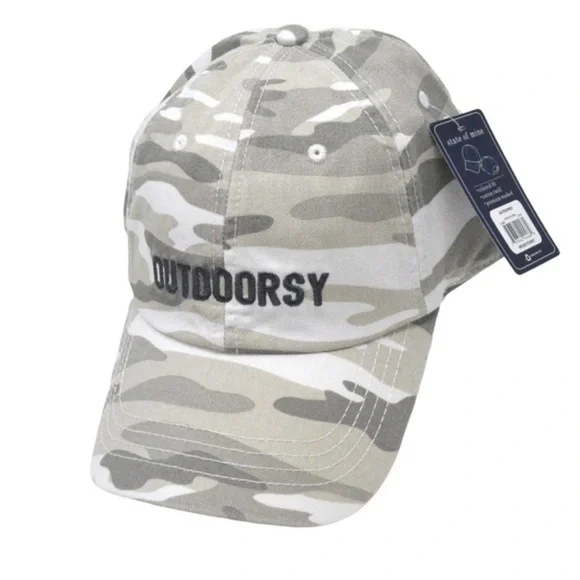 Light Camo Pattern Women’s “Outdoorsy” Baseball‎ Hat Cap, Adjustable Fit OSFA