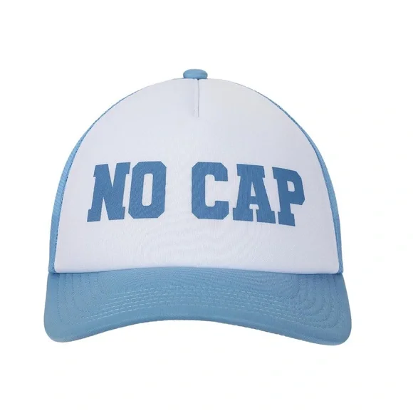 Blue and White Foam Trucker Hat