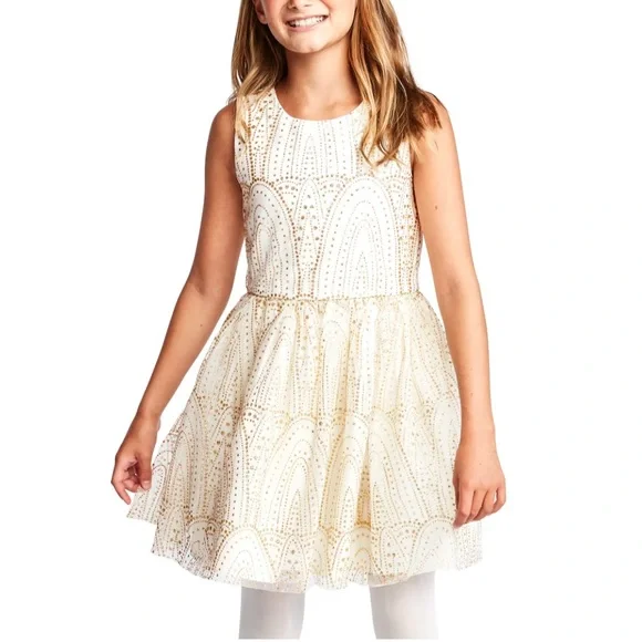 Children’s Place Girls Glitter‎ Fit & Flare Elegant Dress, size 12, EUC