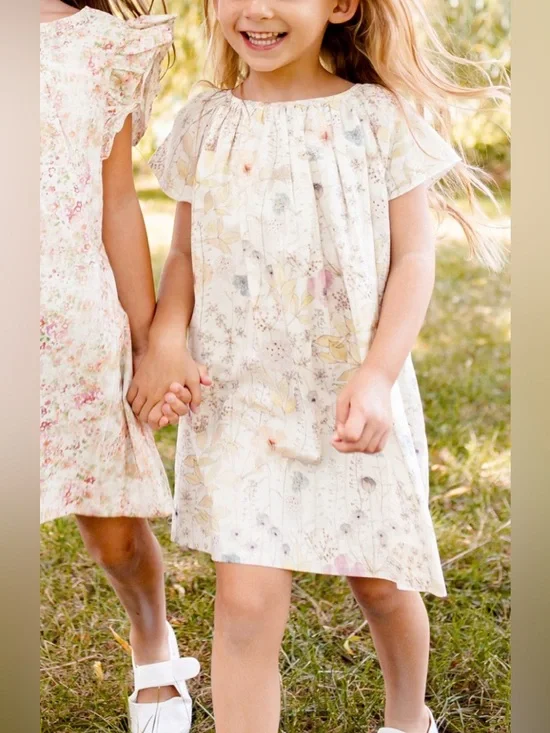 BONPOINT Floral Print Girls Dress - Size 4