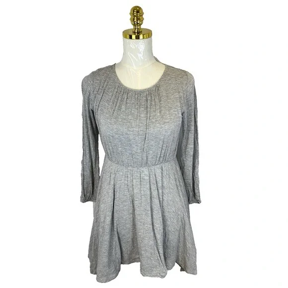 POLO Ralph Lauren Girl's Polka Dot Fit & Flare Dress‎ Grey Preppy Babydoll Large