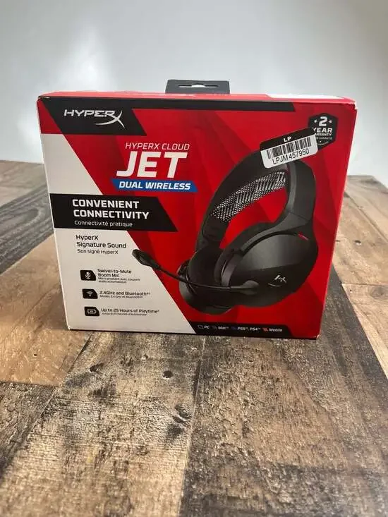 HyperX‎ Cloud Jet Dual Wireless Gaming Headset (Black)