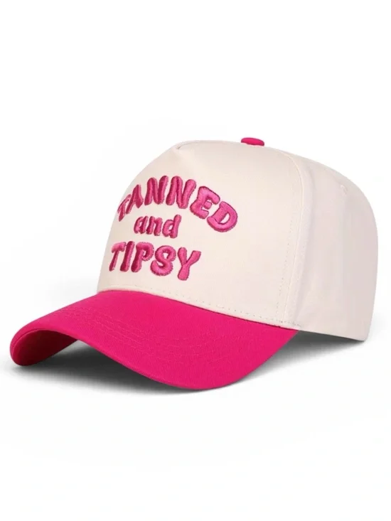 New Tanned and Tipsy Pink-Baseball Cap