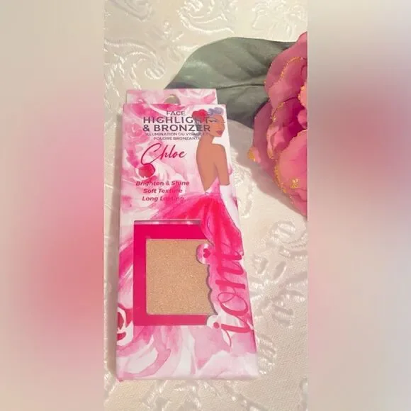 🛍️Face Highlight & Bronzer Brighten &Shine Soft Texture💥long lasting Chloe 3g