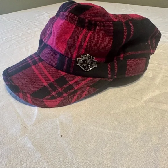 Harley-Davidson Pink and Black Plaid Cancun Mexico hat
