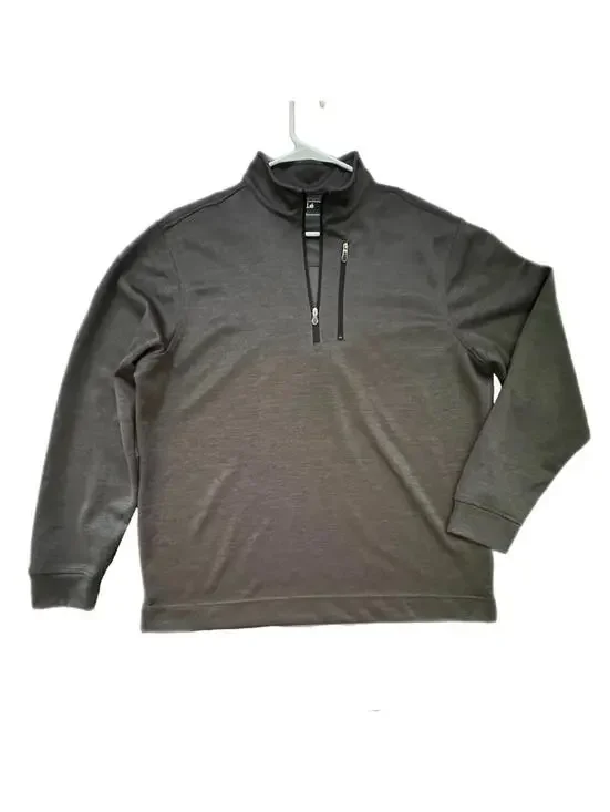 Bolle Preowned Pullover Gray Heathered Quarter Zip Chest Pocket Large