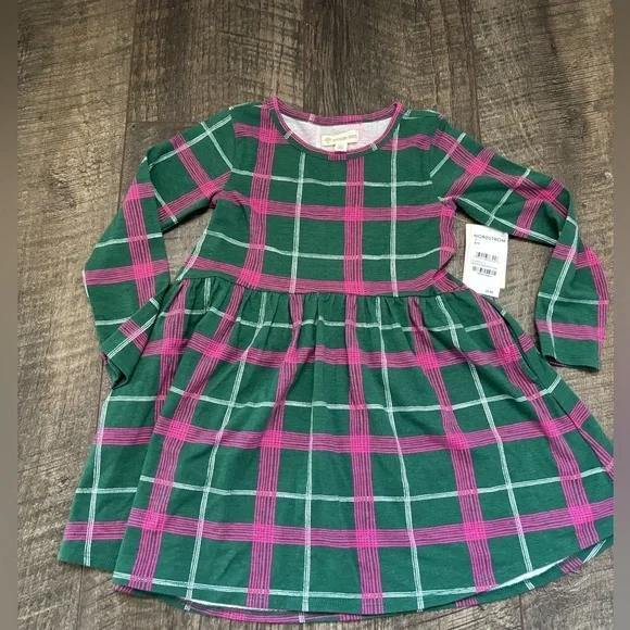 Tucker + Tate Green and Pink Plaid Kids Dress