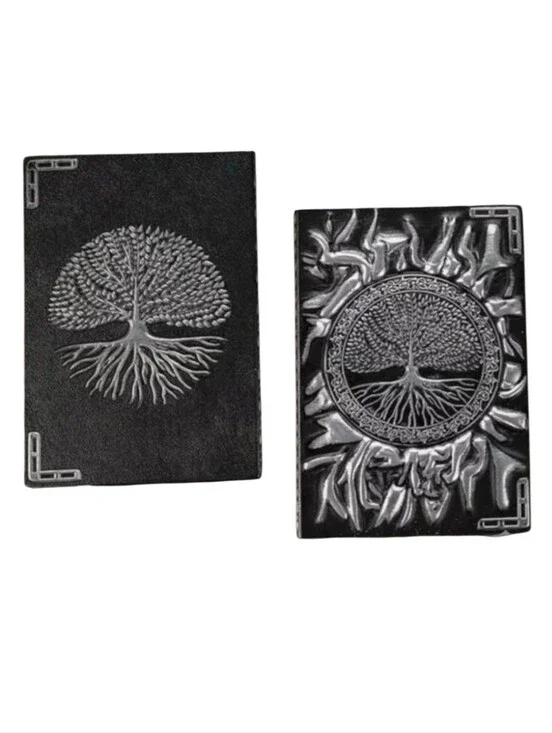 Small 3D Silver Tree of Life Journal Notebook