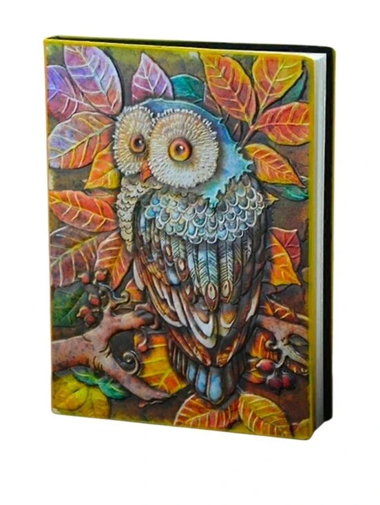Colorful 3D Owl Journal Notebook