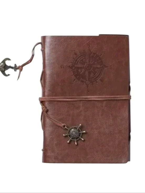 Brown Nautical Traveler PU Leather Diary Notebook