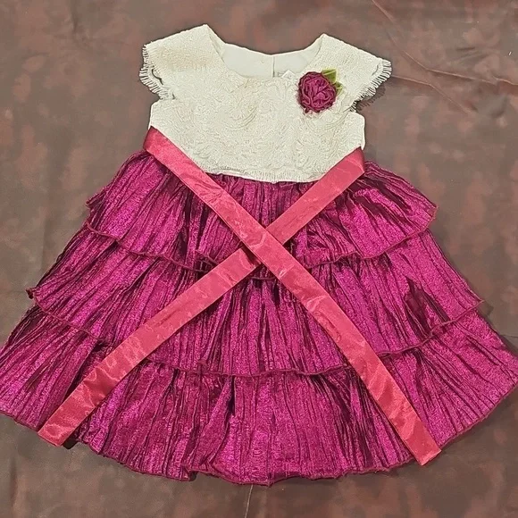 E Dress Size 4t Fuscia Pink Ruffles