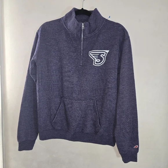 League Purple Zip-Up Men's Sweater