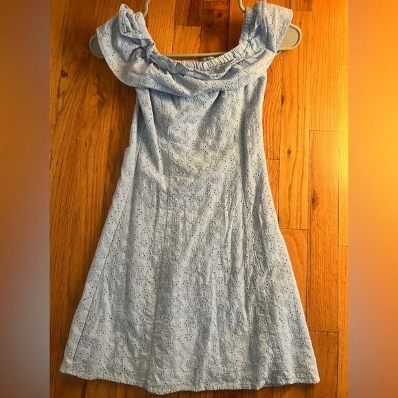 H&M Sky Blue Eyelet Dress