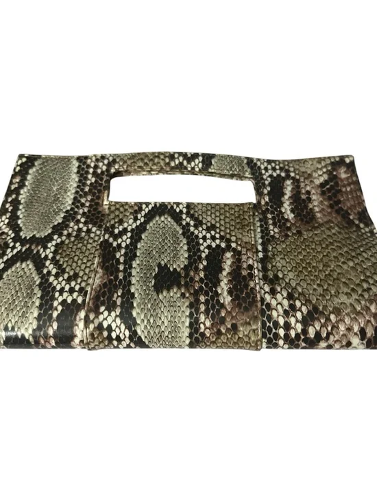 NWOT Charming Charlie Snake-Print Clutch in Brown and Black cute 🥰