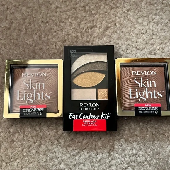 NWT Revlon PhotoReady Eye Contour Face Bronzer Makeup Pallets Set of 3 Neutral