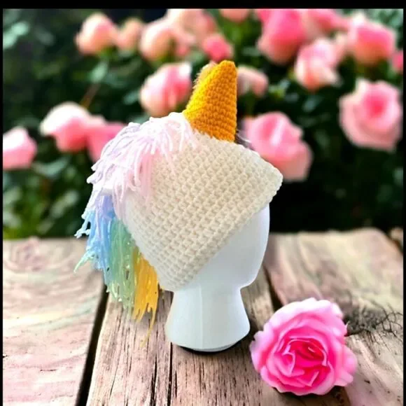 🦄 Unicorn Beanie Hat (Handmade)