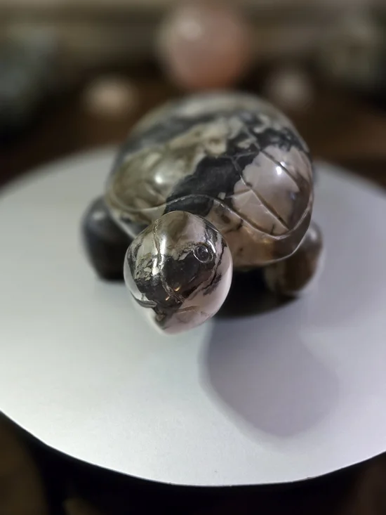 Massive Volcano Agate Turtle. 1.8lbs Of UV Reactive Beauty