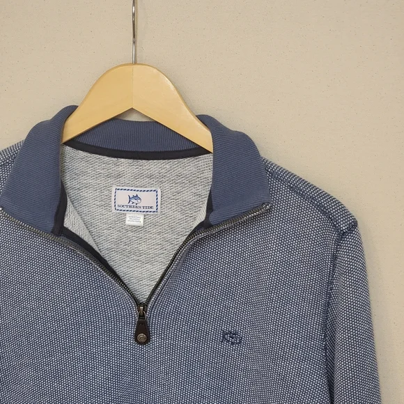 Southern Tide Terry Cloth Quarter Zip S