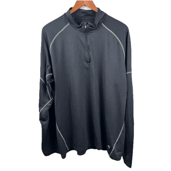 Mountain Hard Wear Sweater XXL Black Pullover 1/4 Zip Jacket Hiking Outdoors