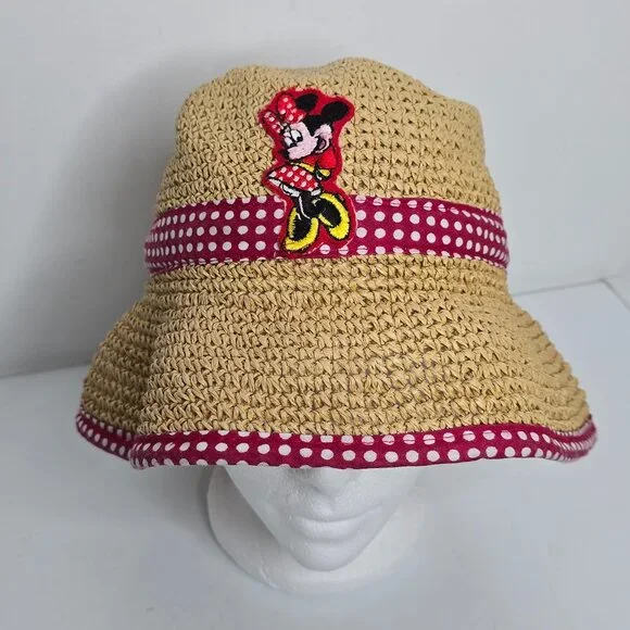 Minnie Mouse Sun Garden Hat WDW Walt Disney World 56cm 100% Paper Vintage