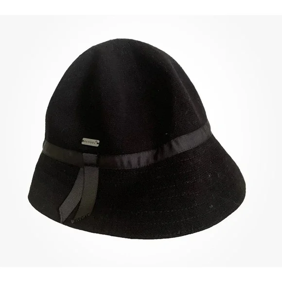 Kangol Women's Black Bamboo Cloche Bucket Hat‎ Small K0214FA