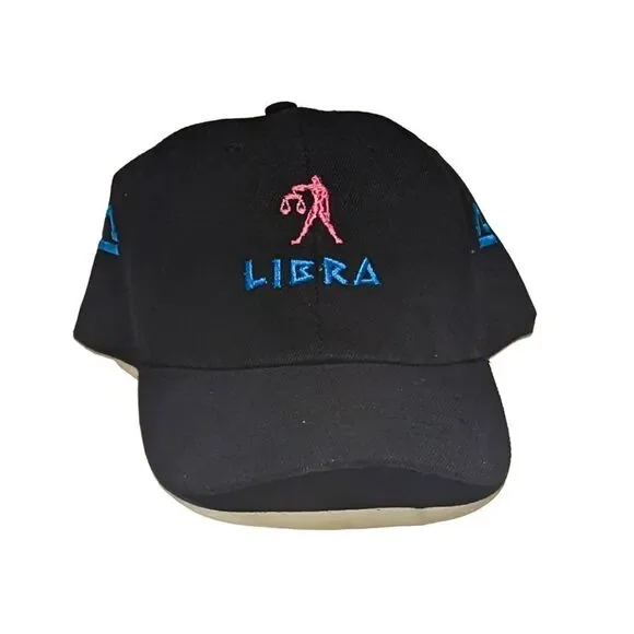 Libra Zodiac Astrology Hat Baseball Cap Present Gift Thick Material Adjustable