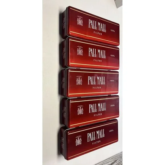 Vintage Pall‎ Mall Cigarette Tins Lot Of 5